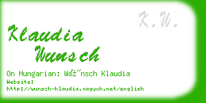 klaudia wunsch business card